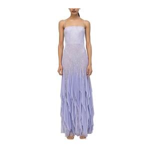 Simkhai Pleated Blue Haze Gertrude Gown Size 4 NWT